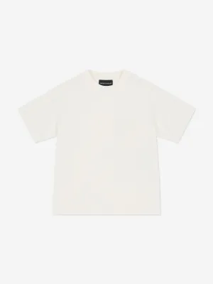 Emporio Armani Boys Logo Pocket T-Shirt in Ivory