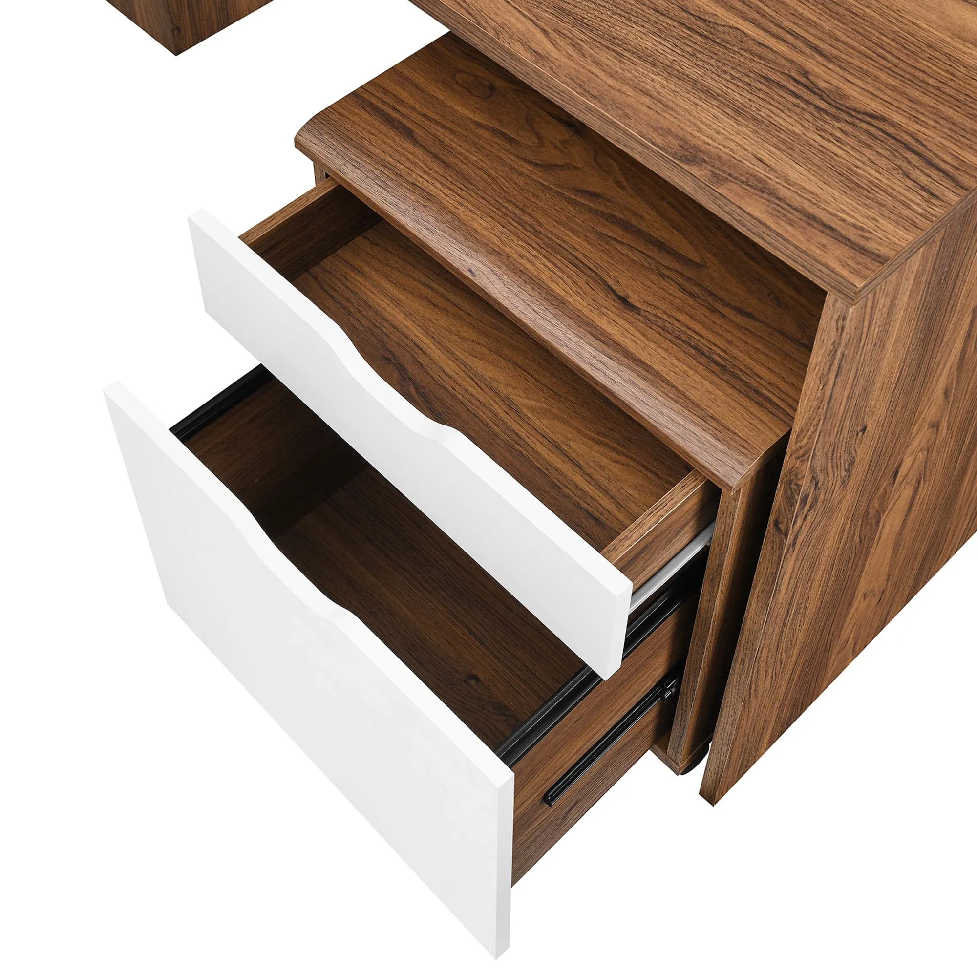 Envision Wood Desk and File Cabinet Set by Modway