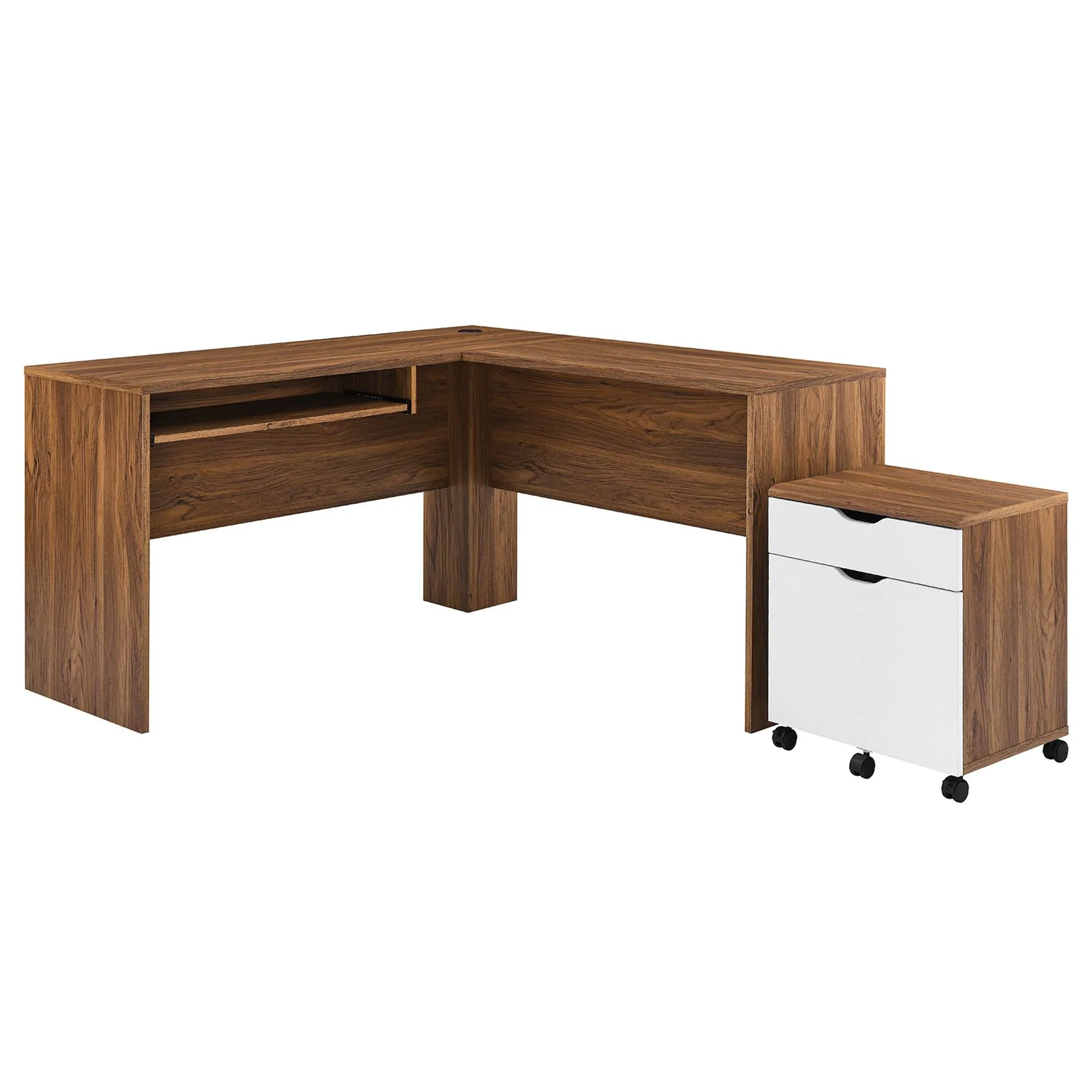 Envision Wood Desk and File Cabinet Set by Modway