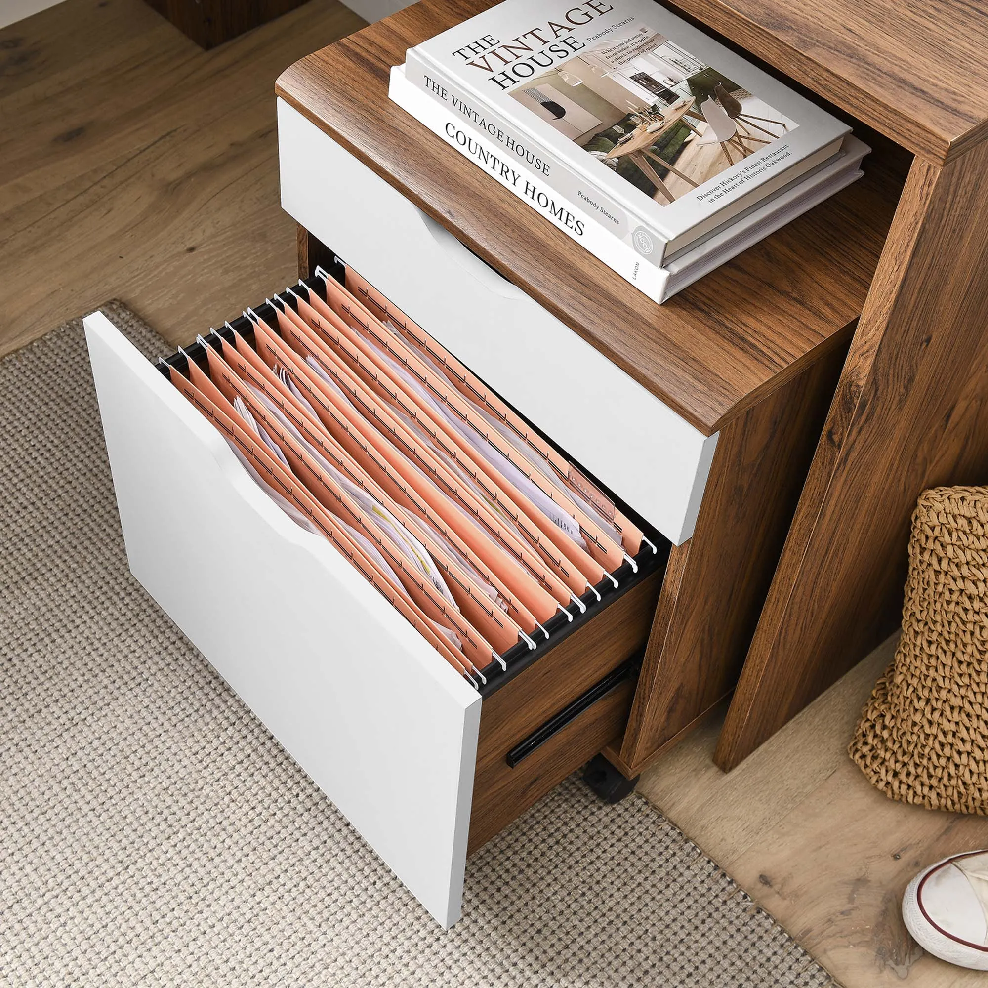 Envision Wood Desk and File Cabinet Set by Modway
