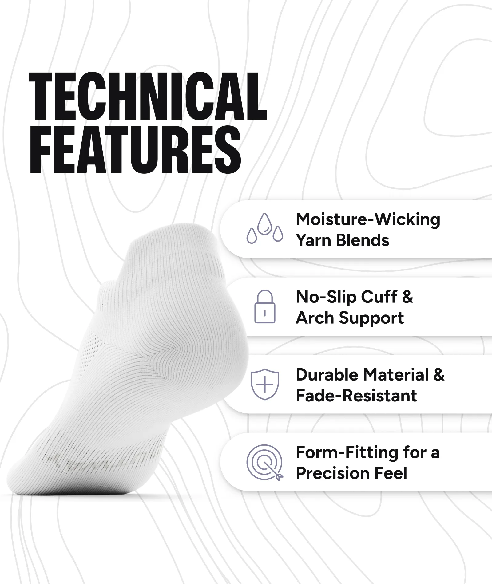 Flagship Ankle Socks White