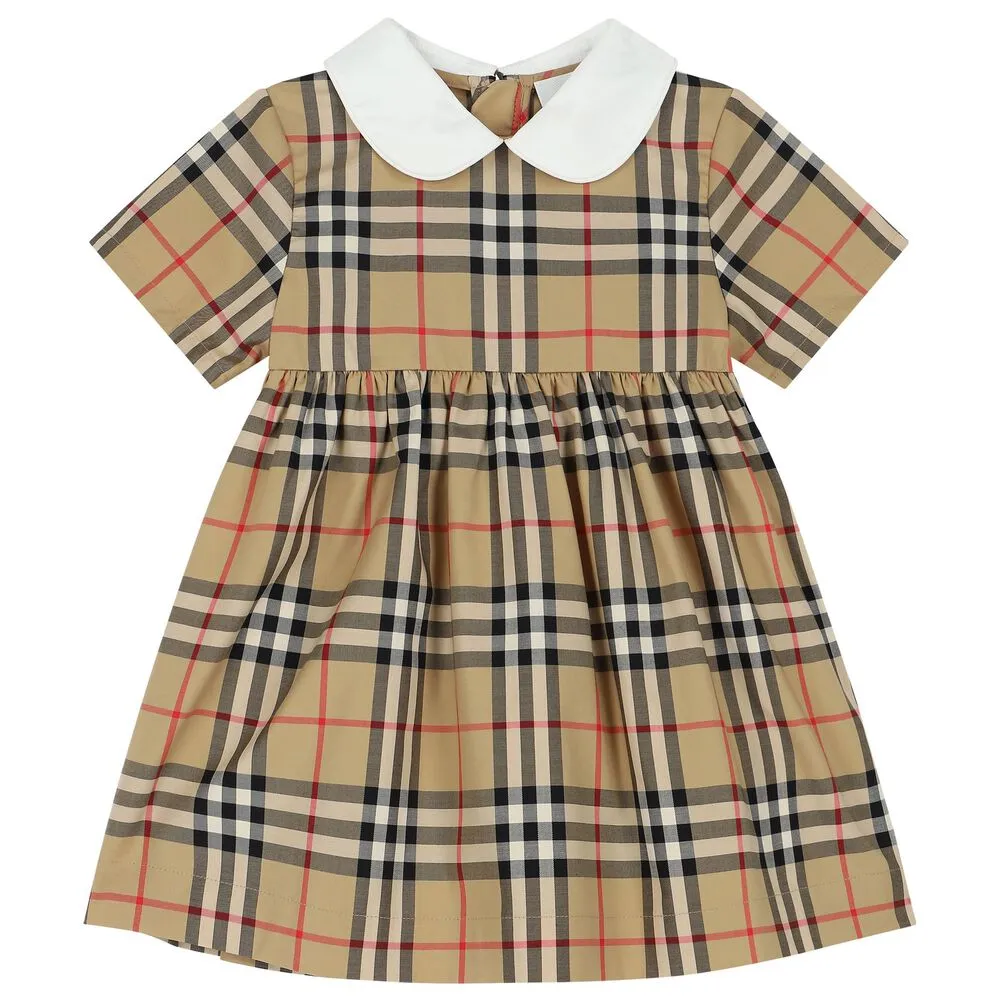 Geraldine Dress in Archive Beige Check