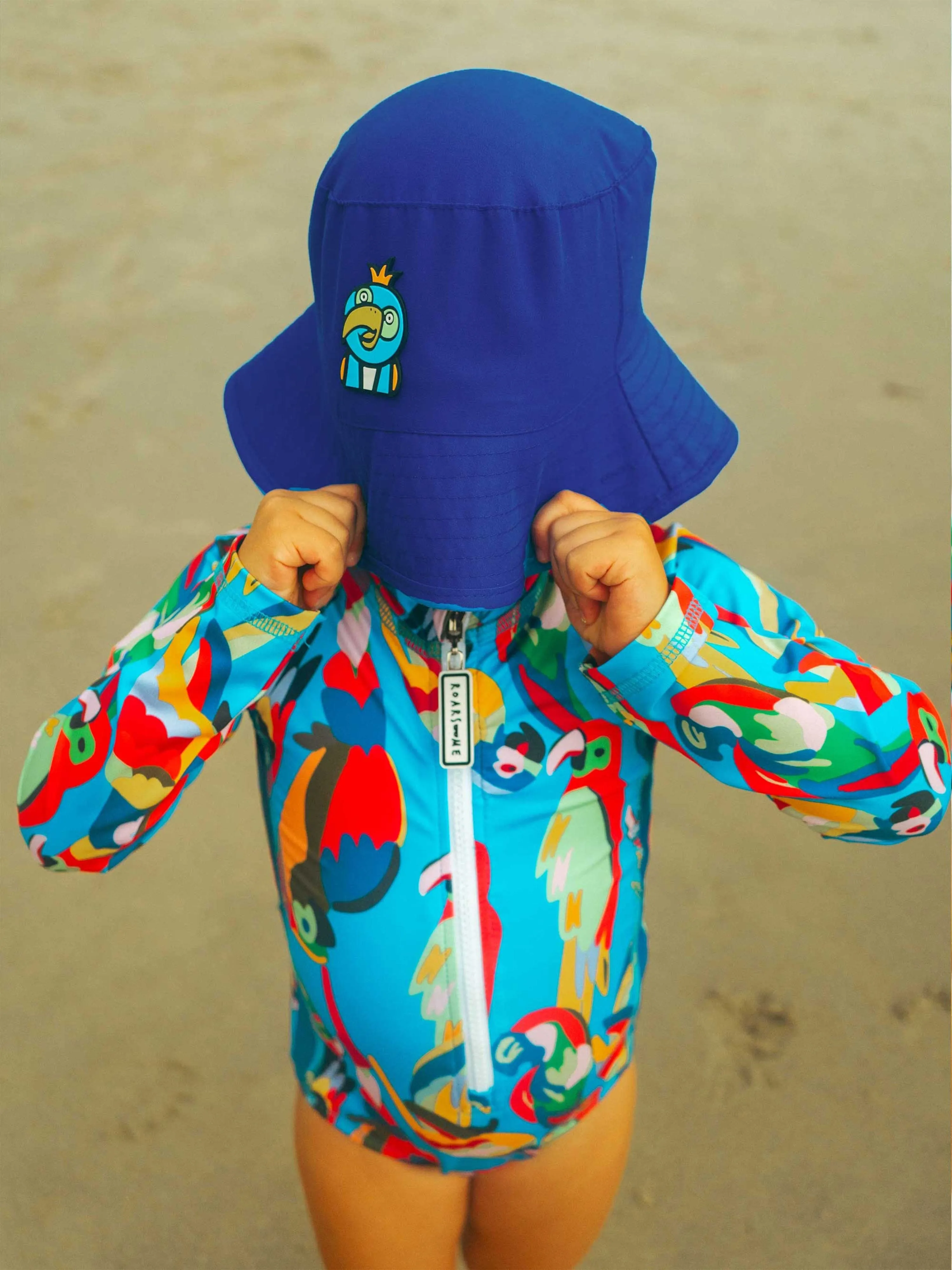 Girls Parrot Swimsuit in Blue (UPF50 )