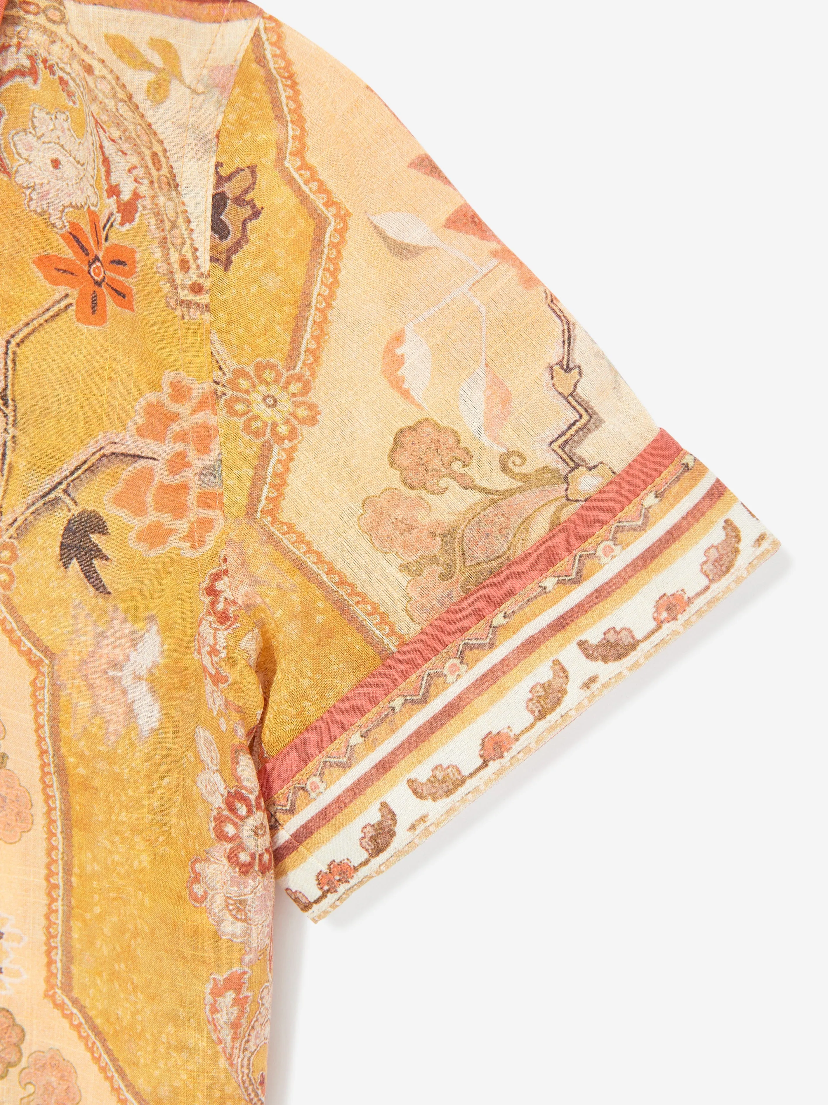 Girls Wylie Pocket Blouse in Orange