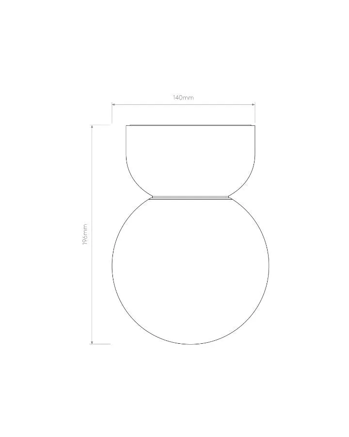 Glossy White Orb Ceiling Light