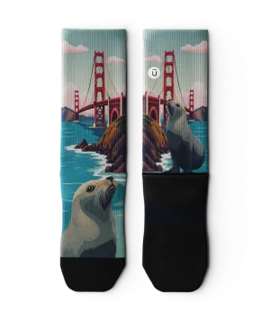 Golden Seal Crew Socks