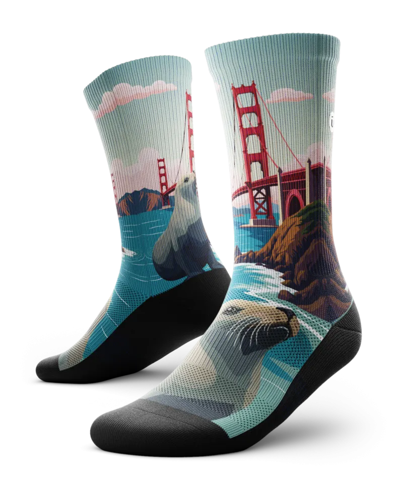 Golden Seal Crew Socks
