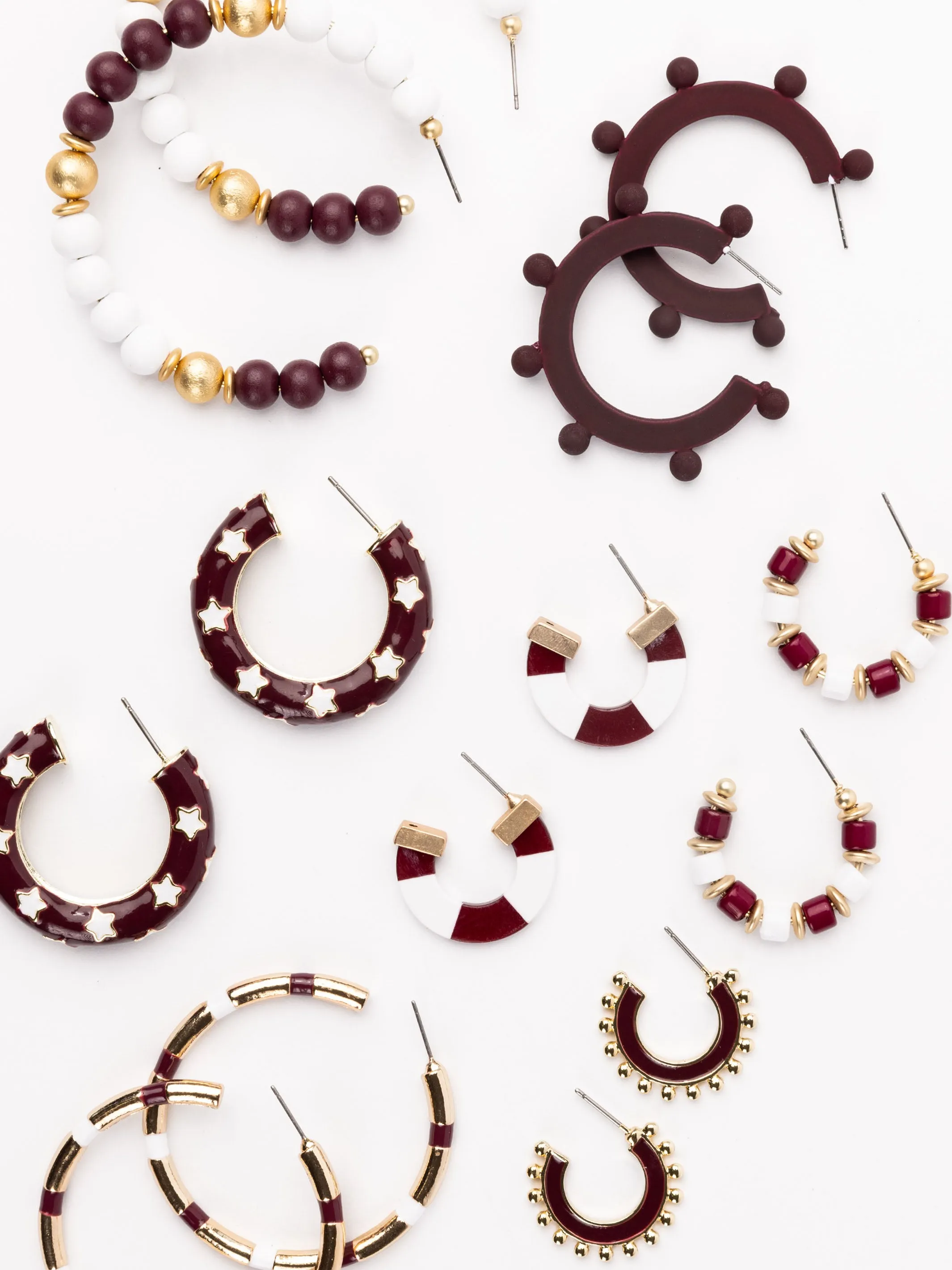 Hadley Earrings | Maroon