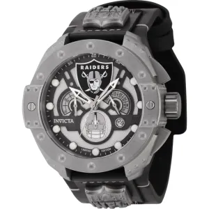 Invicta Men's Watch - NFL Las Vegas Raiders Chrono Gunmetal and Silver Dial | 45116