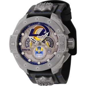 Invicta Men's Watch - NFL Los Angeles Rams Quartz Steel and Leather Strap | 45121