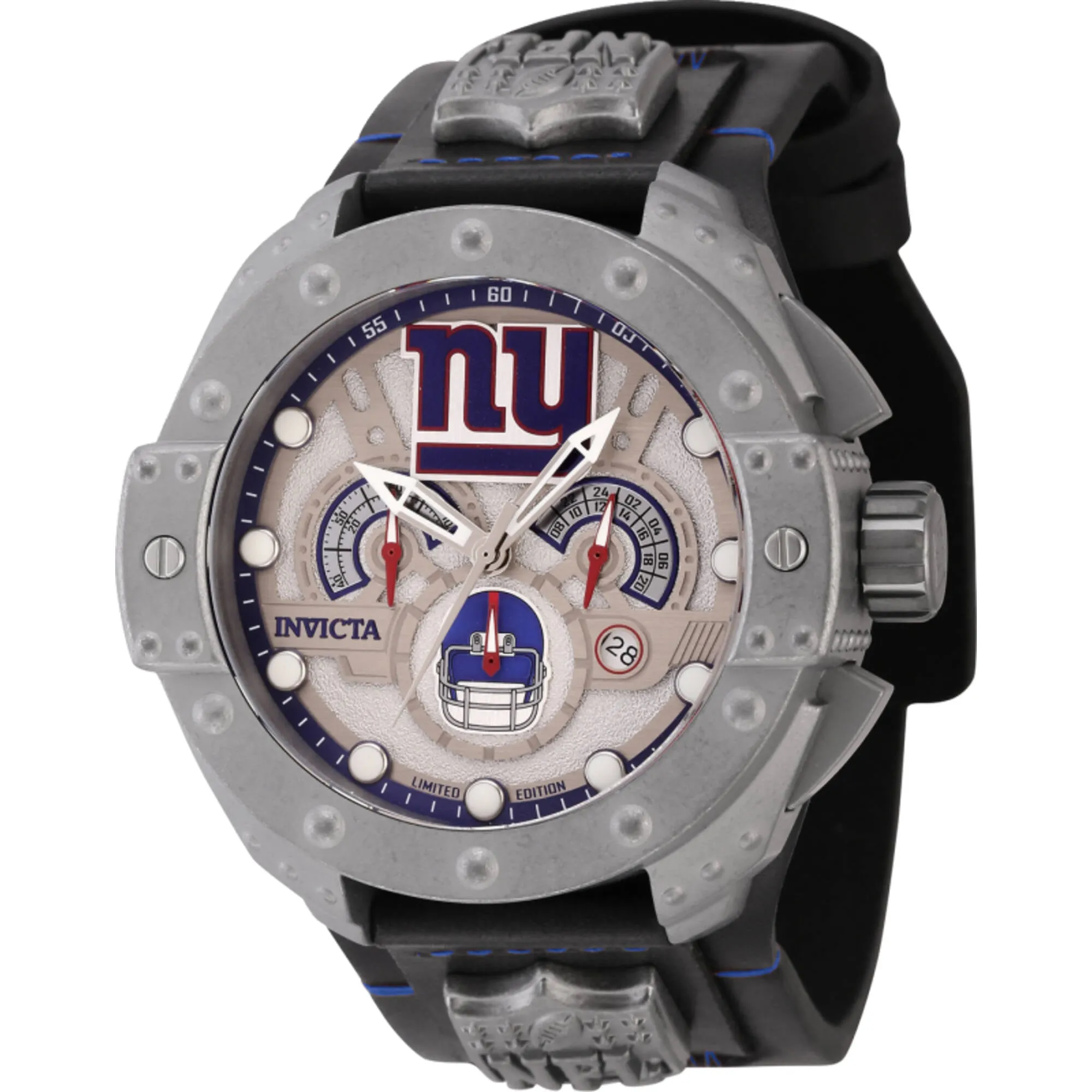 Invicta Men's Watch - NFL New York Giants Chronograph Silver and Black Strap | 45119