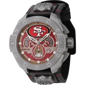 Invicta Men's Watch - NFL San Francisco 49ers Chrono Steel and Leather Strap | 45123