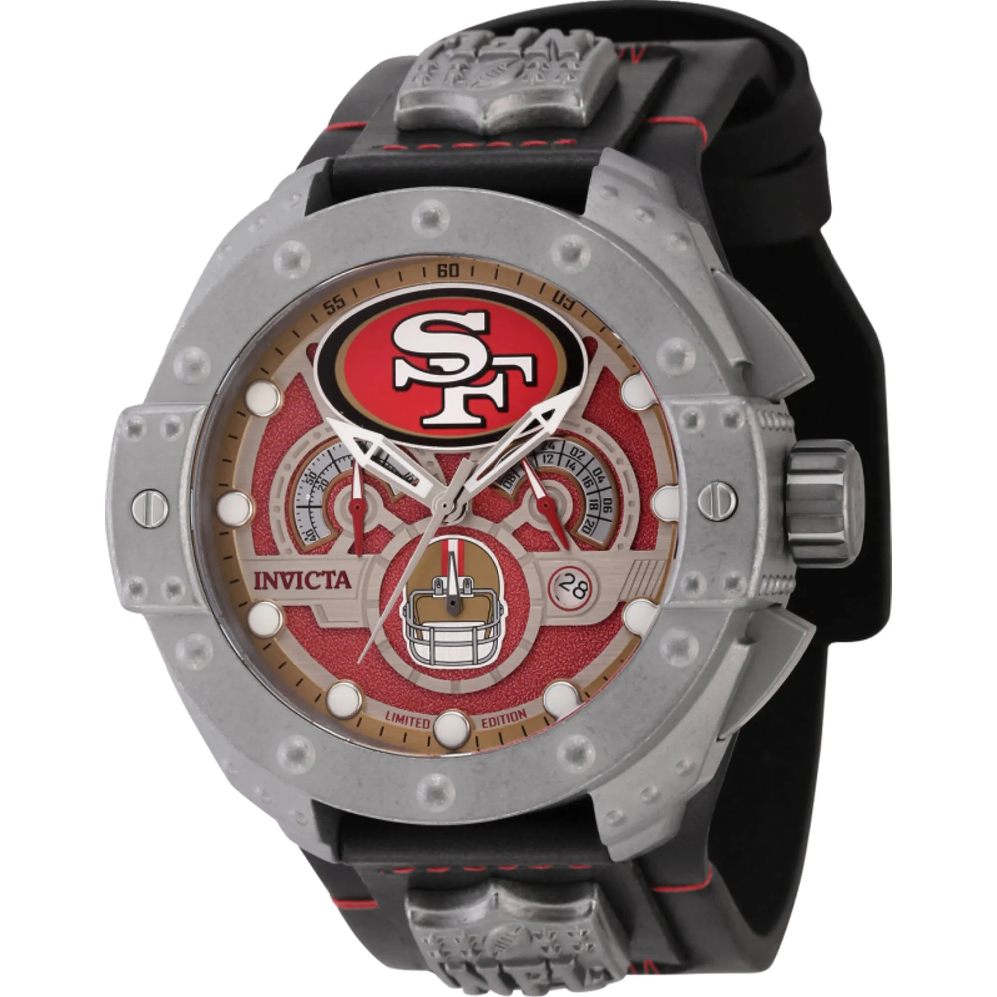 Invicta Men's Watch - NFL San Francisco 49ers Chrono Steel and Leather Strap | 45123