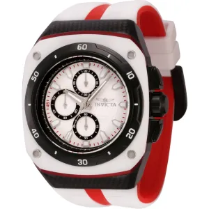 Invicta Men's Watch - Speedway Quartz Chrono White and Red Silicone Strap | 46109