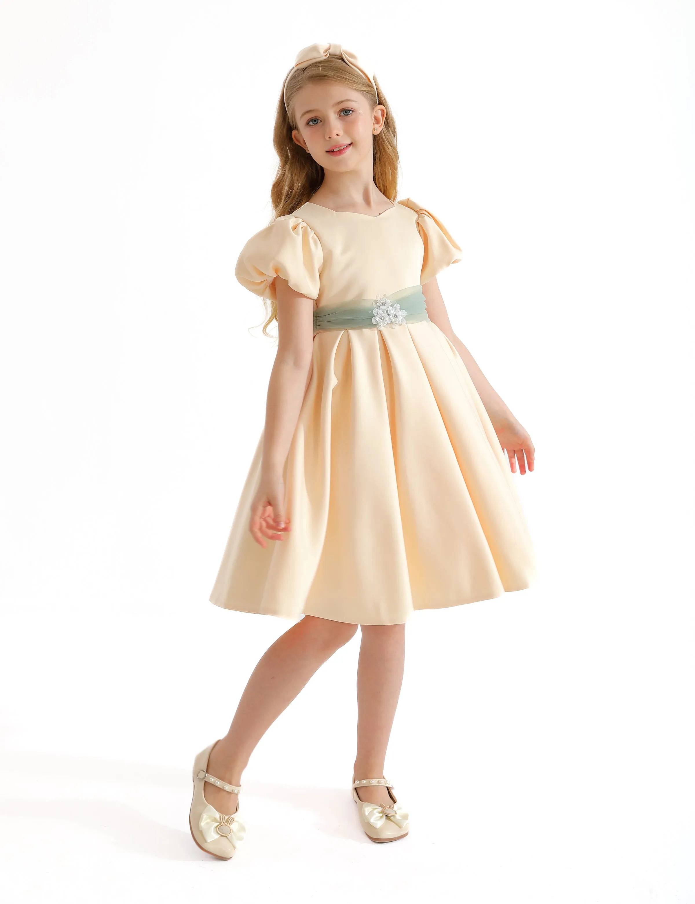 Ivory Easton Teacup Belt Dress