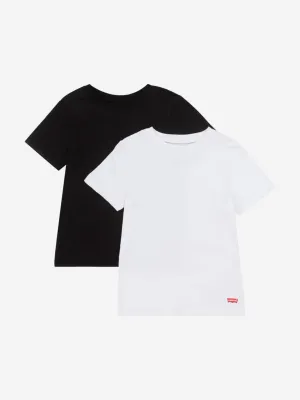 Kids 2 Pack Crew Neck T-Shirt Set in Black
