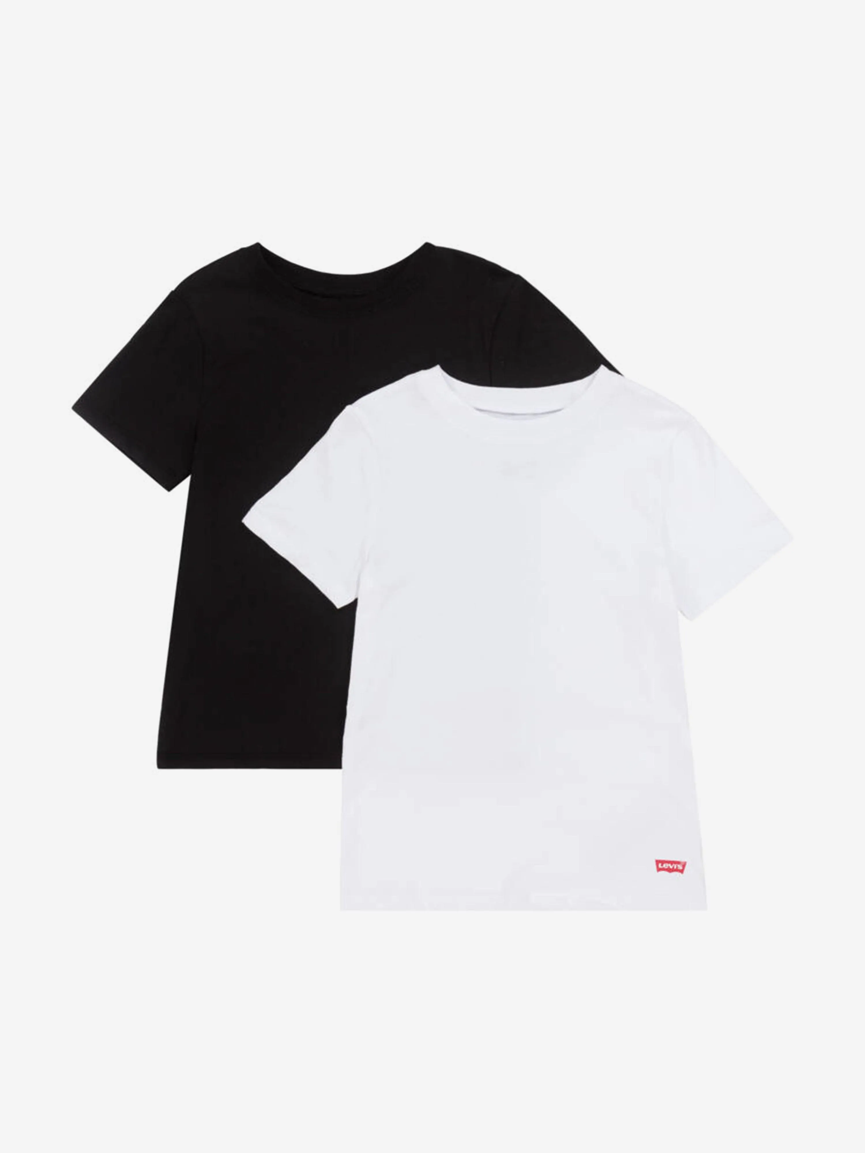Kids 2 Pack Crew Neck T-Shirt Set in Black