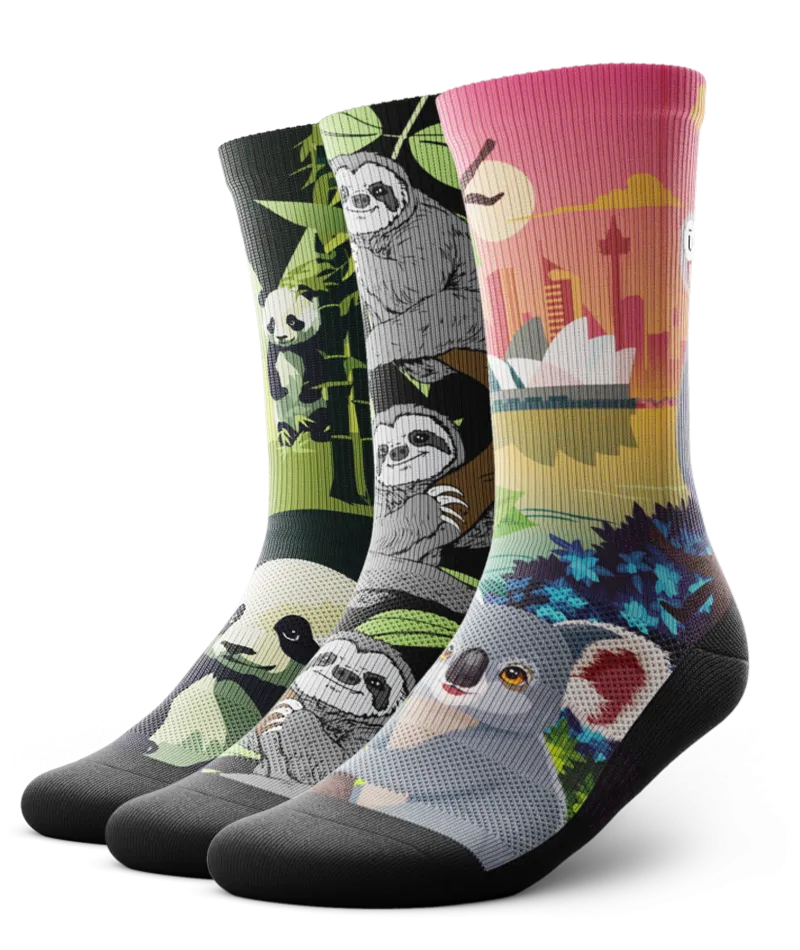 Lazy Limbs Crew Sock 3-Pack