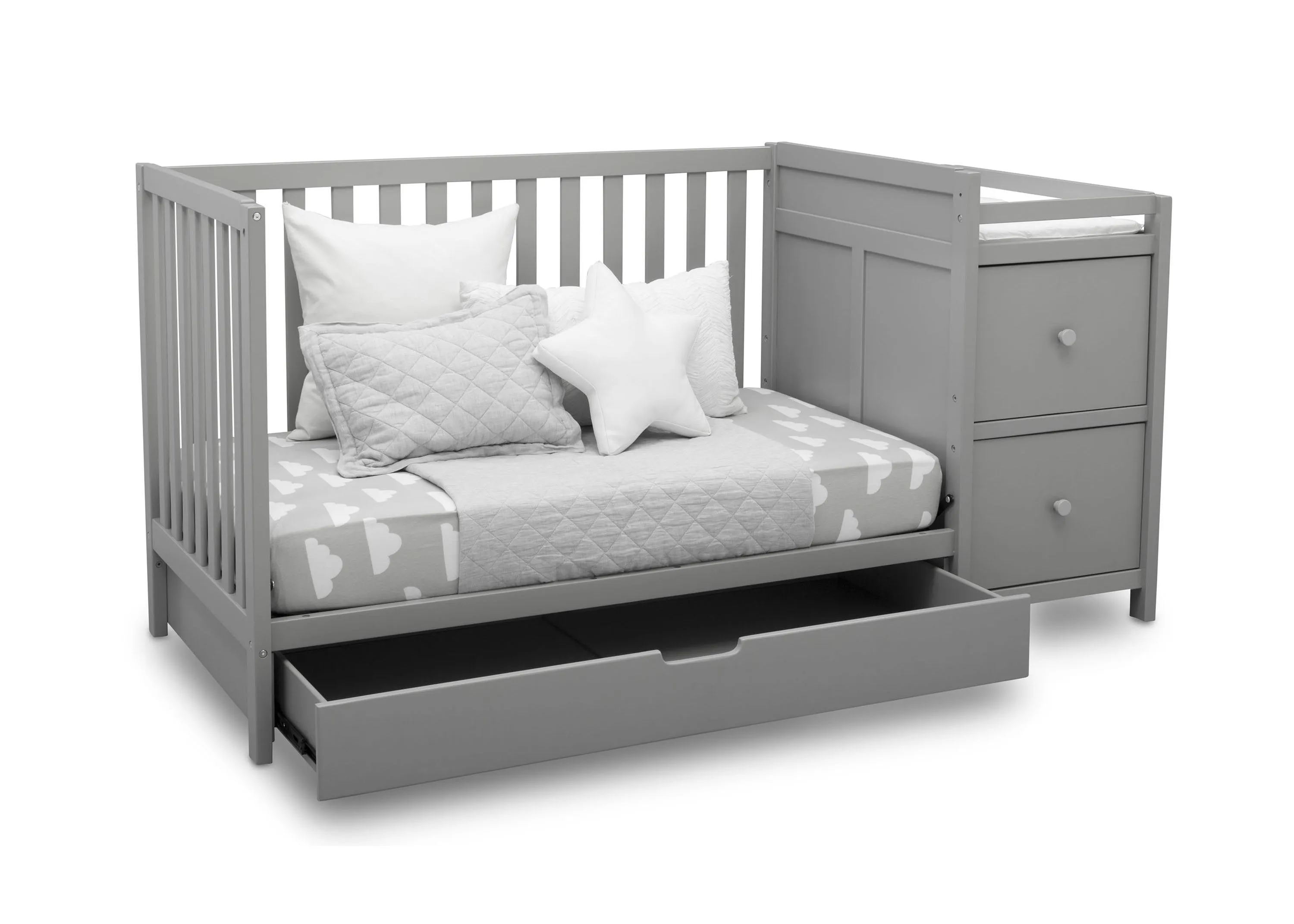 Luna Convertible Crib N Changer with Under Drawer