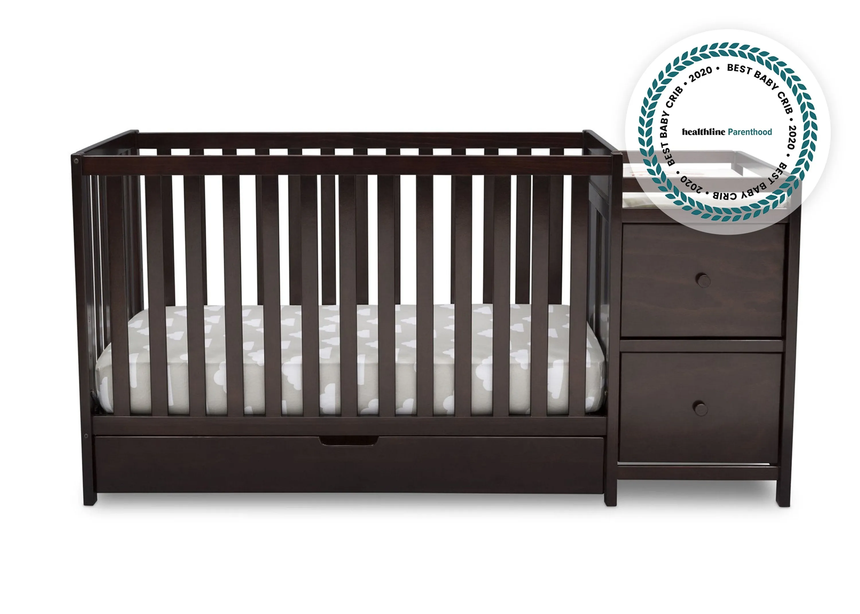 Luna Convertible Crib N Changer with Under Drawer
