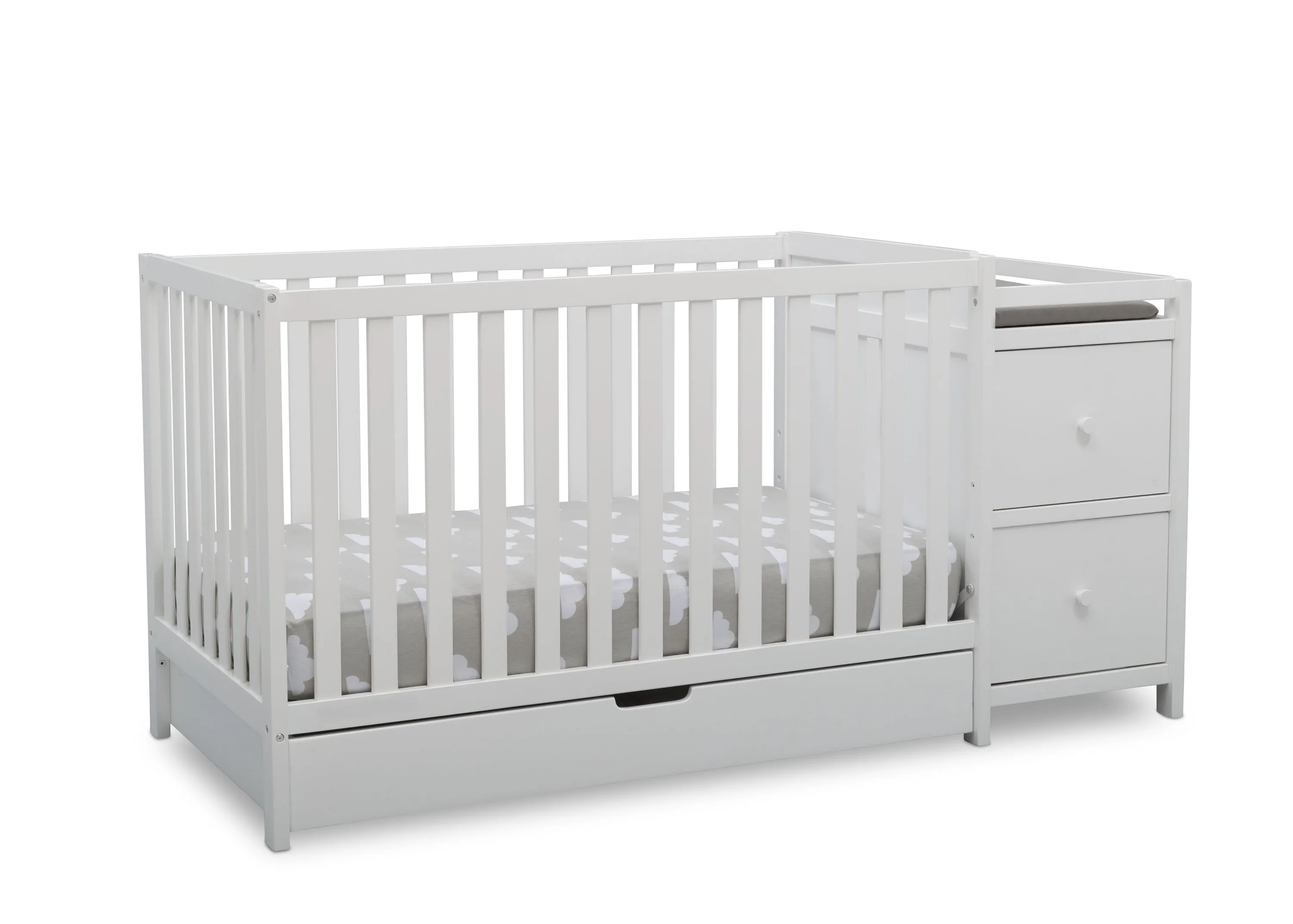 Luna Convertible Crib N Changer with Under Drawer