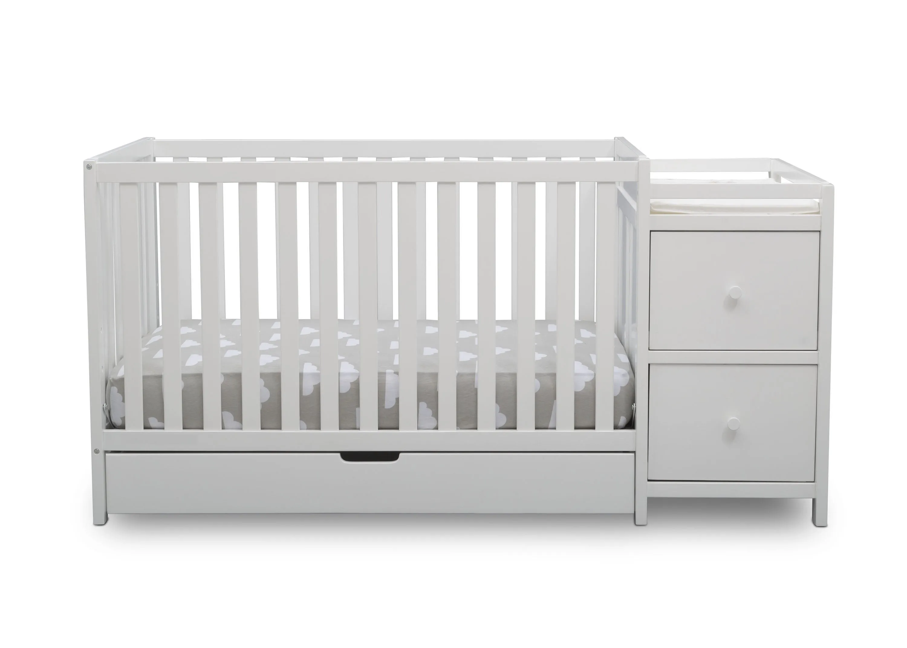 Luna Convertible Crib N Changer with Under Drawer