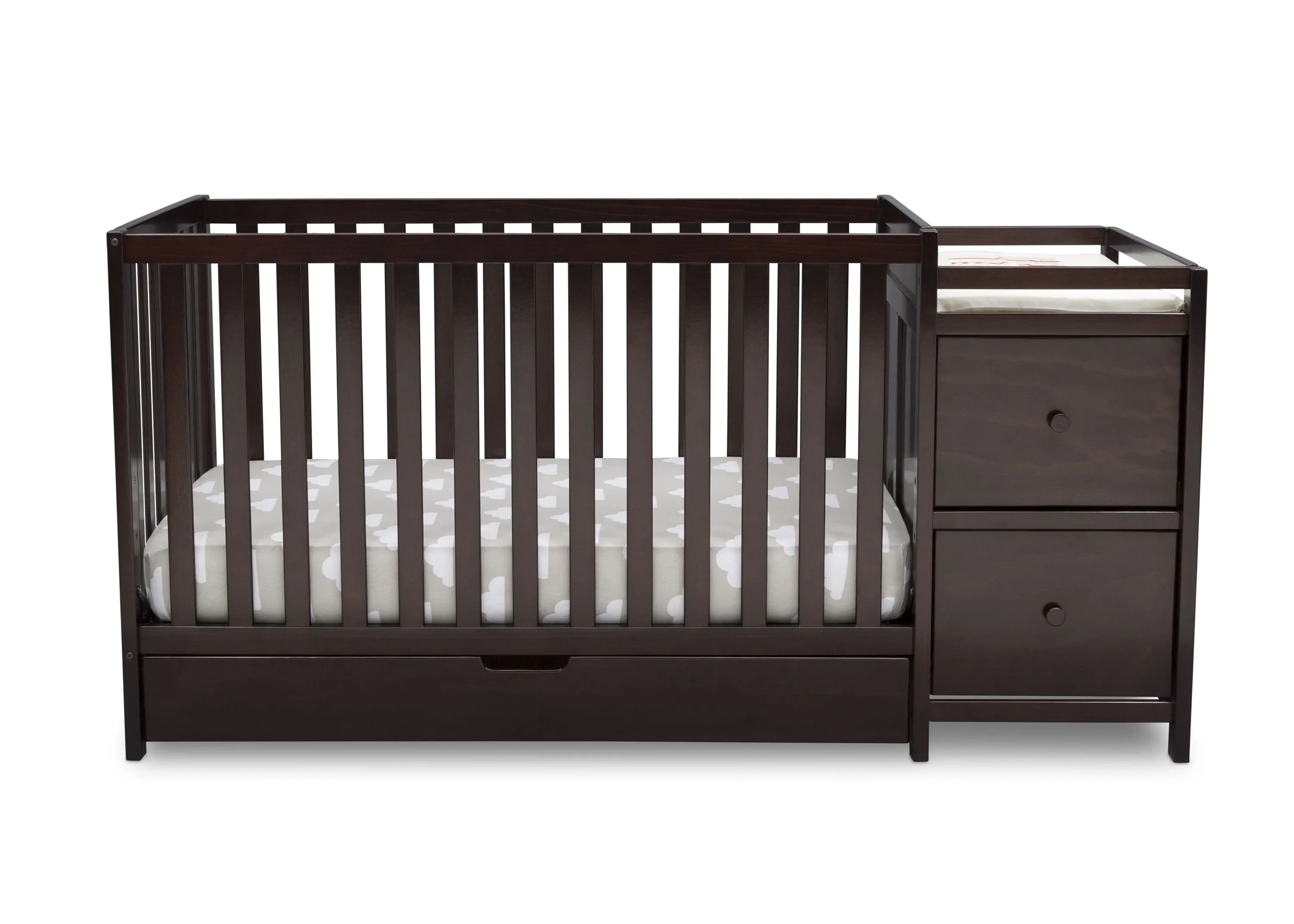 Luna Convertible Crib N Changer with Under Drawer