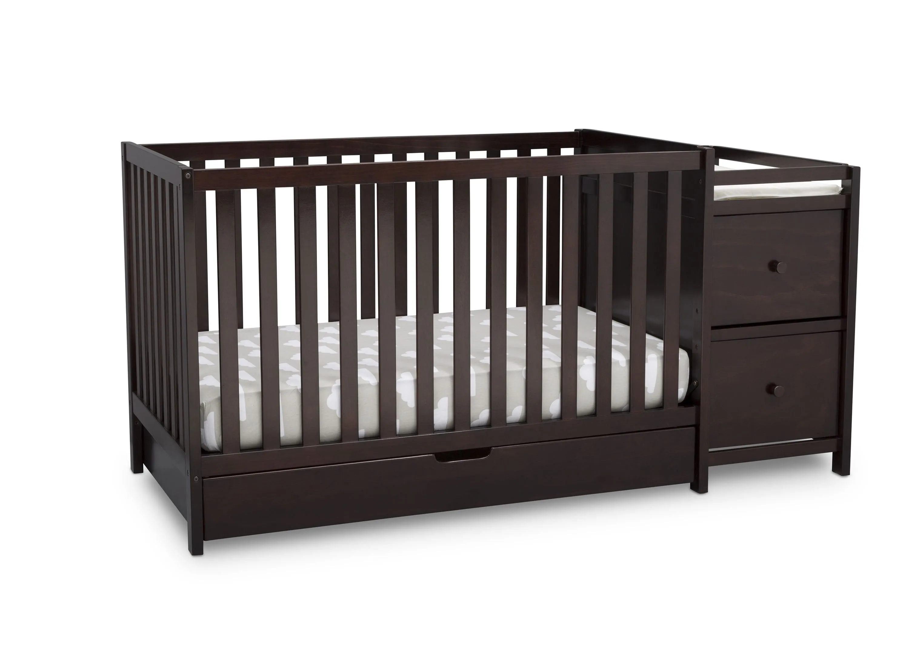 Luna Convertible Crib N Changer with Under Drawer