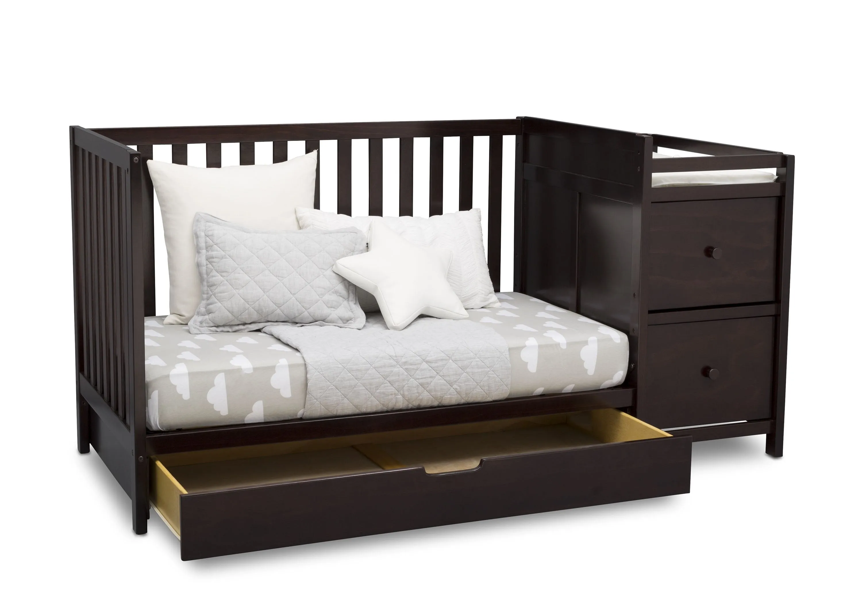 Luna Convertible Crib N Changer with Under Drawer