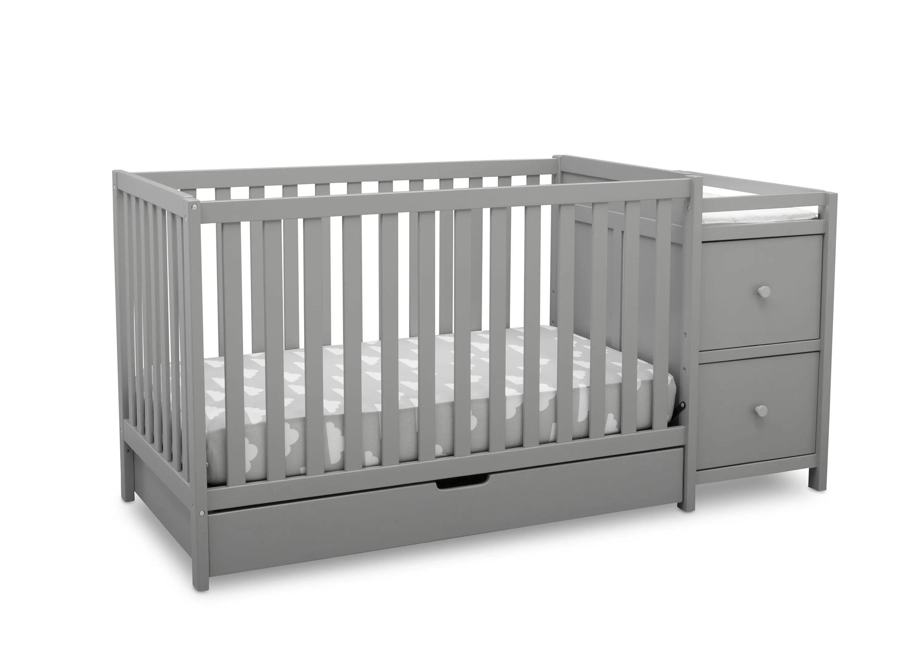 Luna Convertible Crib N Changer with Under Drawer
