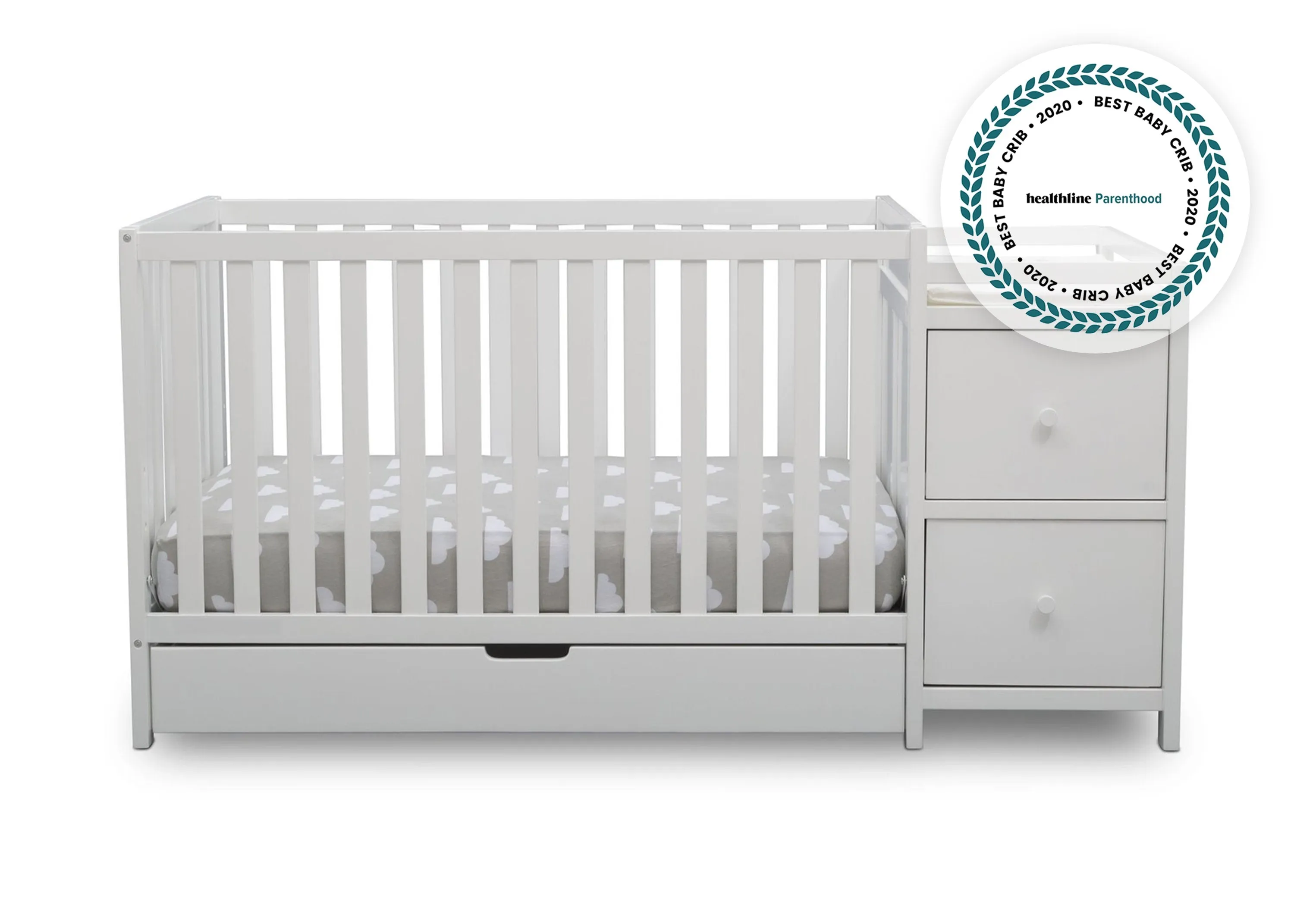 Luna Convertible Crib N Changer with Under Drawer
