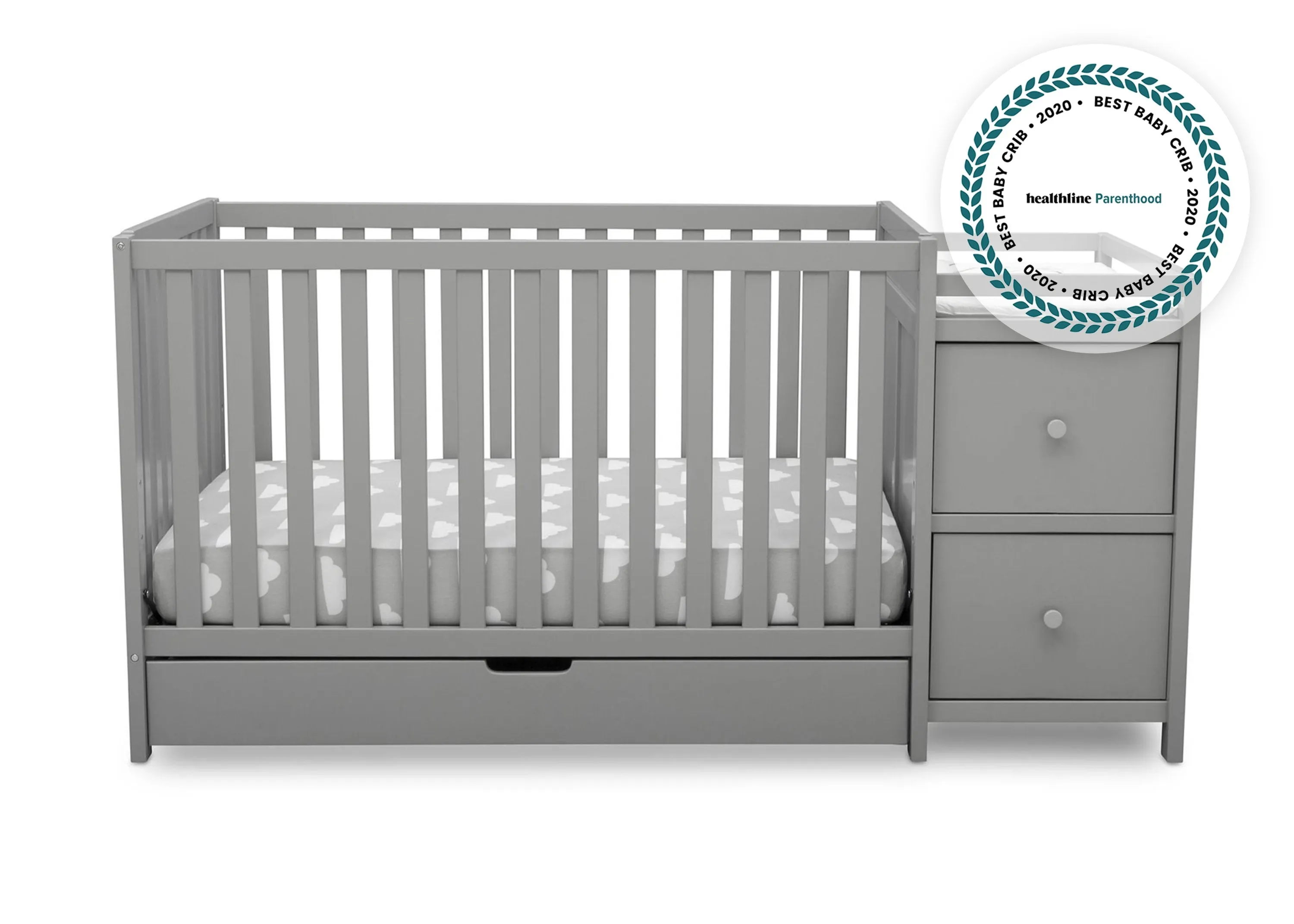 Luna Convertible Crib N Changer with Under Drawer