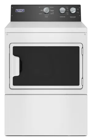 Maytag White Electric Commercial-Grade Residential Dryer (7.40 Cu Ft) - YMEDP586GW
