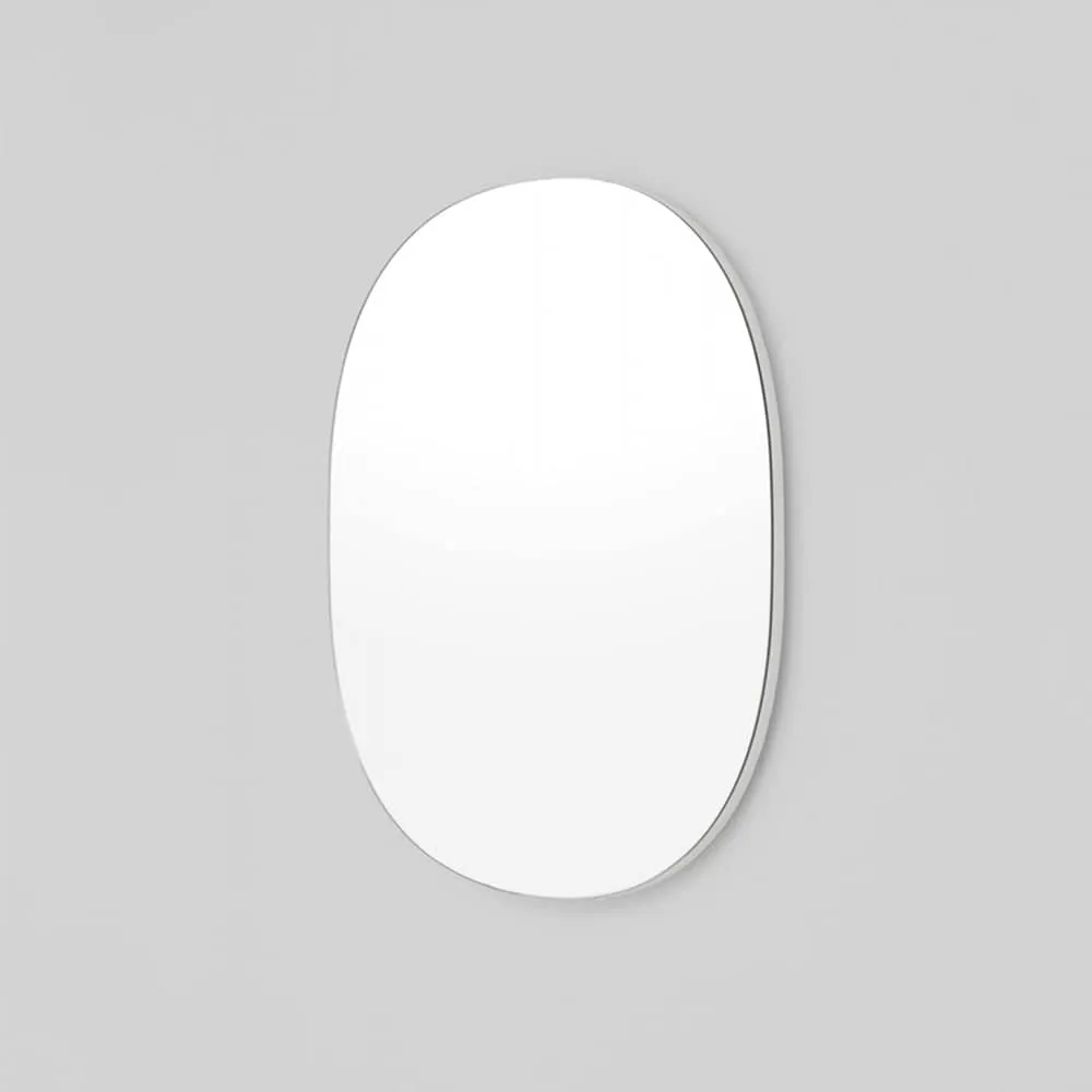 Miller Small Bright White Oval Mirror 60cm x 75cm