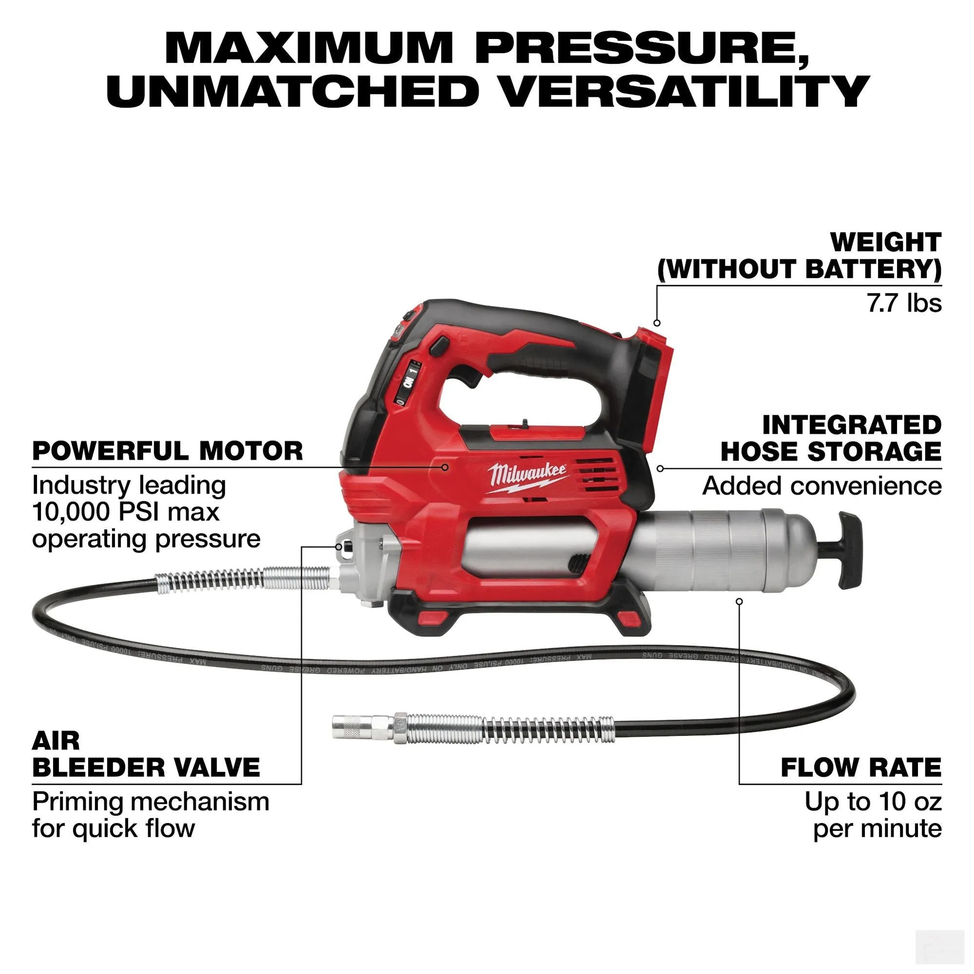 Milwaukee M18™ Cordless 2-Speed Grease Gun (Tool Only) {2646-20}