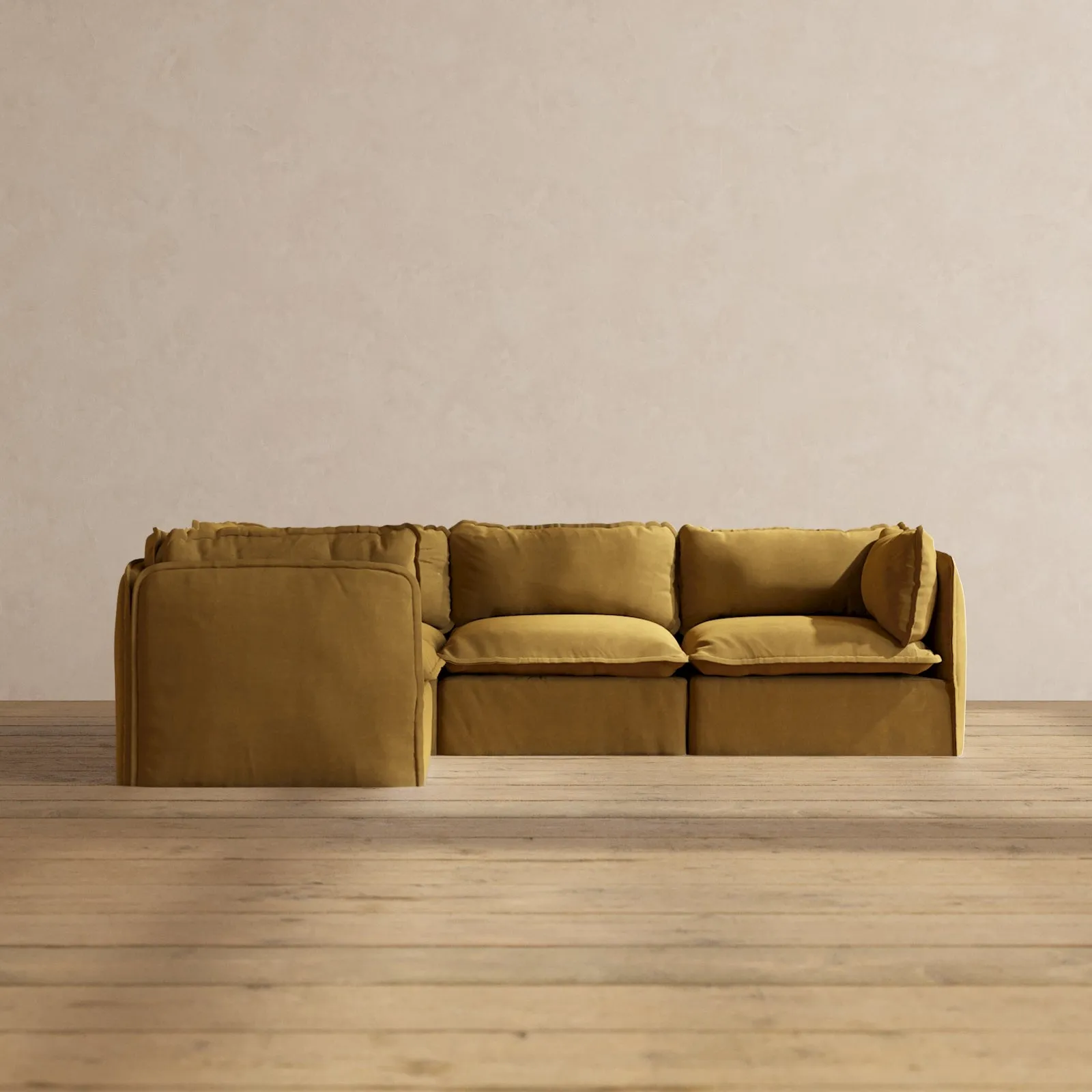 Modular Performance 4-Seater Corner Sectional in Toffee | Deluxe Blend