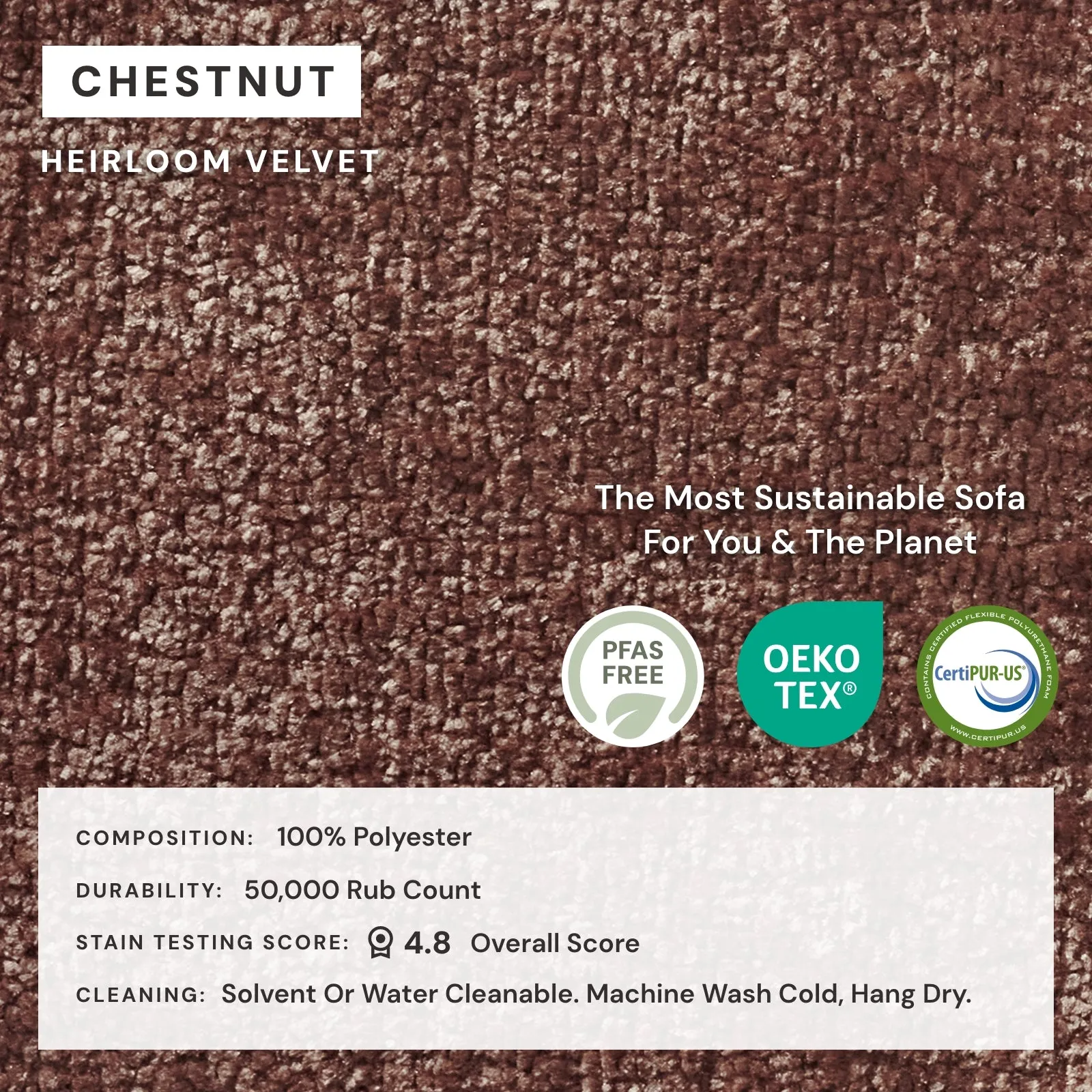 Modular Performance 4-Seater Sectional in Chestnut | Deluxe Blend