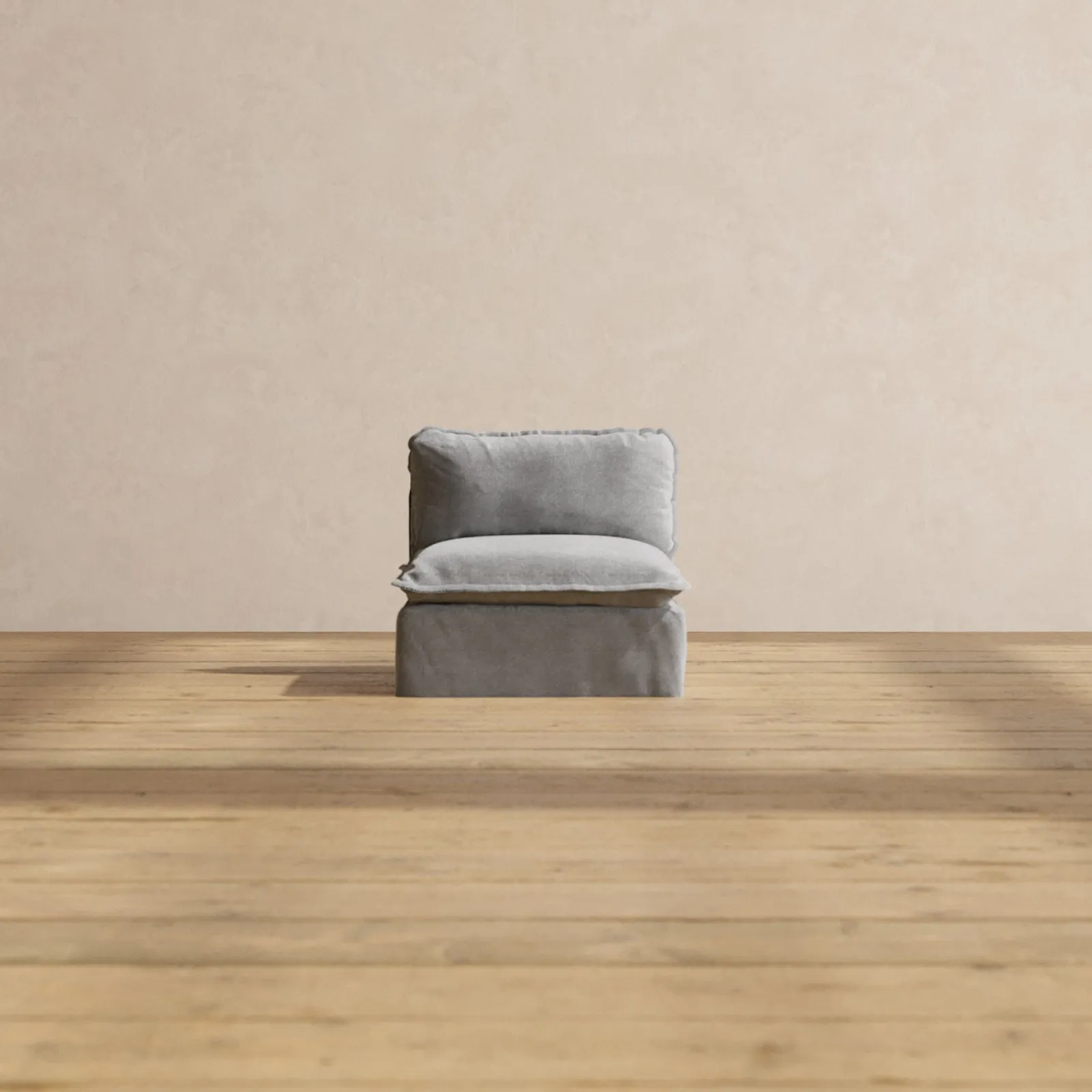 Modular Performance Armless Chair in Ash | Deluxe Blend