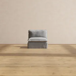 Modular Performance Armless Chair in Ash | Deluxe Blend