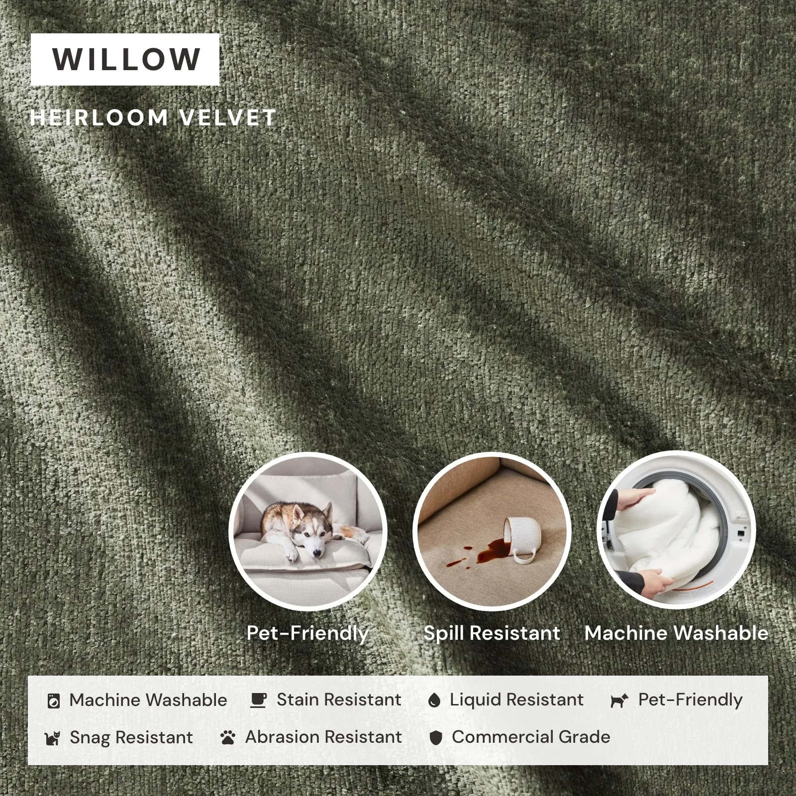 Modular Performance End Chair in Willow | Deluxe Blend
