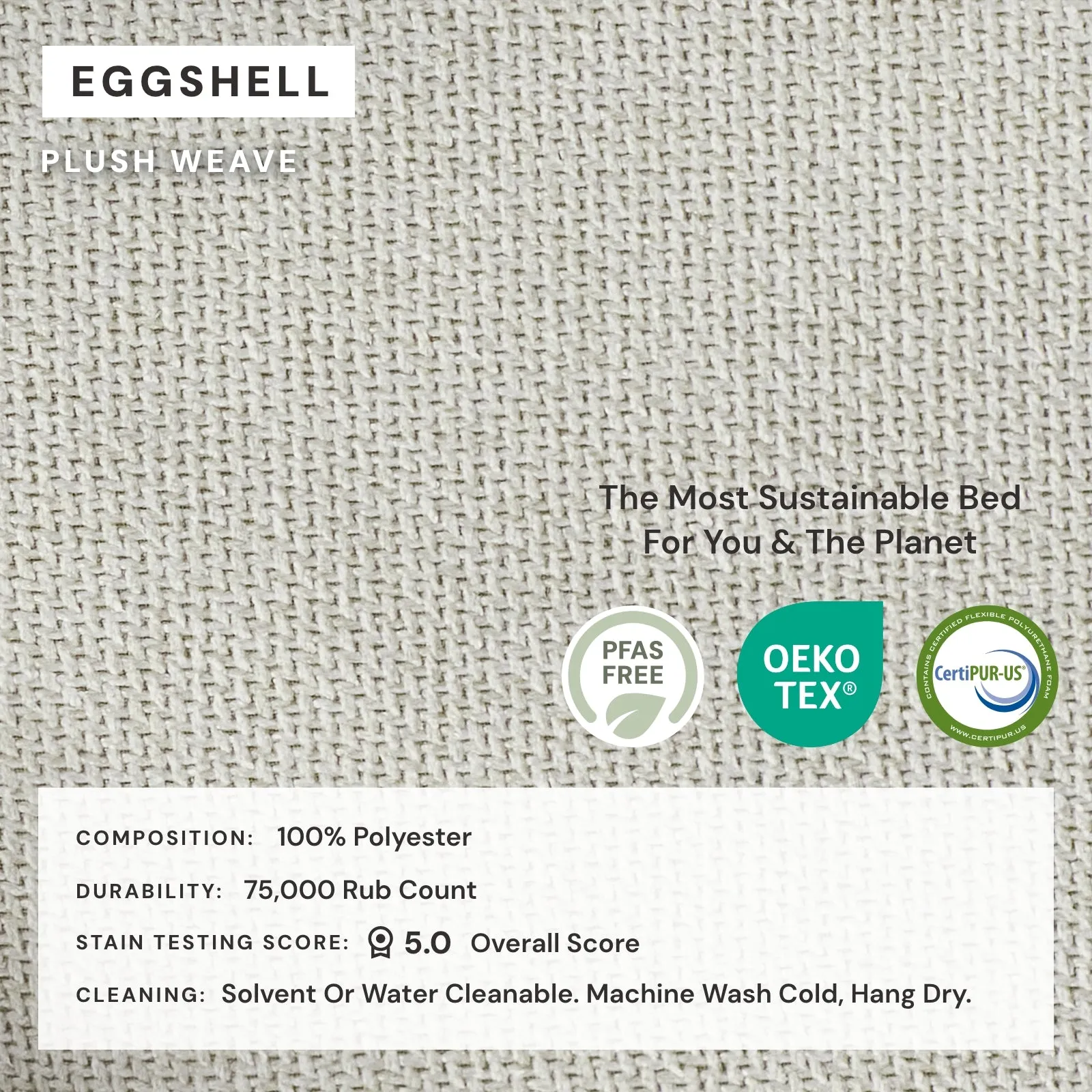 Modular Performance Ottoman in Eggshell | Deluxe Blend