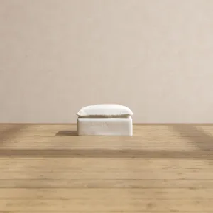 Modular Performance Ottoman in Eggshell | Deluxe Blend