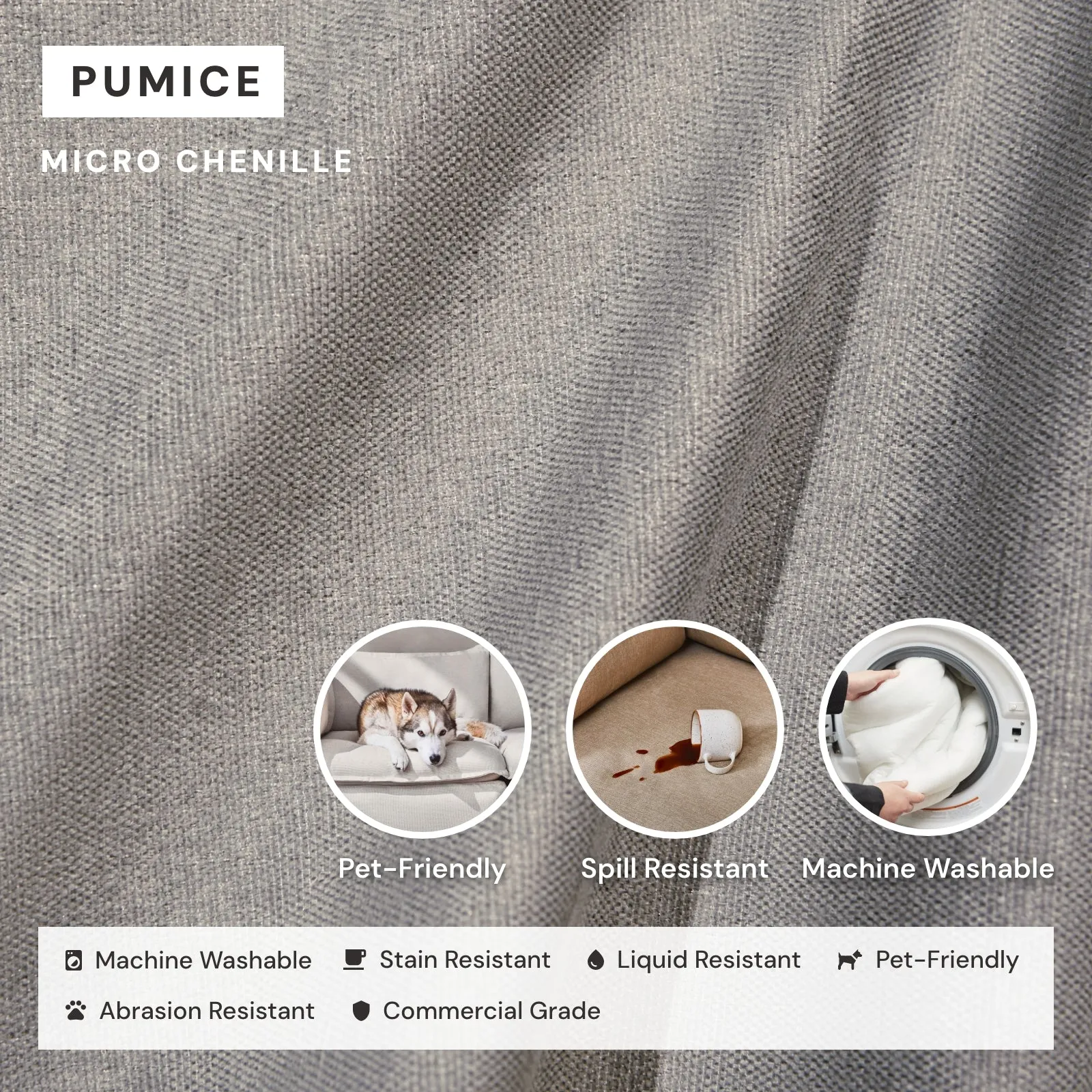 Modular Washable 4-Seater Corner Sectional in Pumice | Memorix  Seat | Contour Pillow