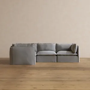 Modular Washable 4-Seater Corner Sectional in Pumice | Memorix  Seat | Contour Pillow