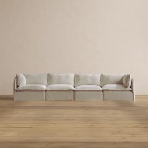 Modular Washable 4-Seater in Coco | Deluxe  Seat | Cloud Pillow