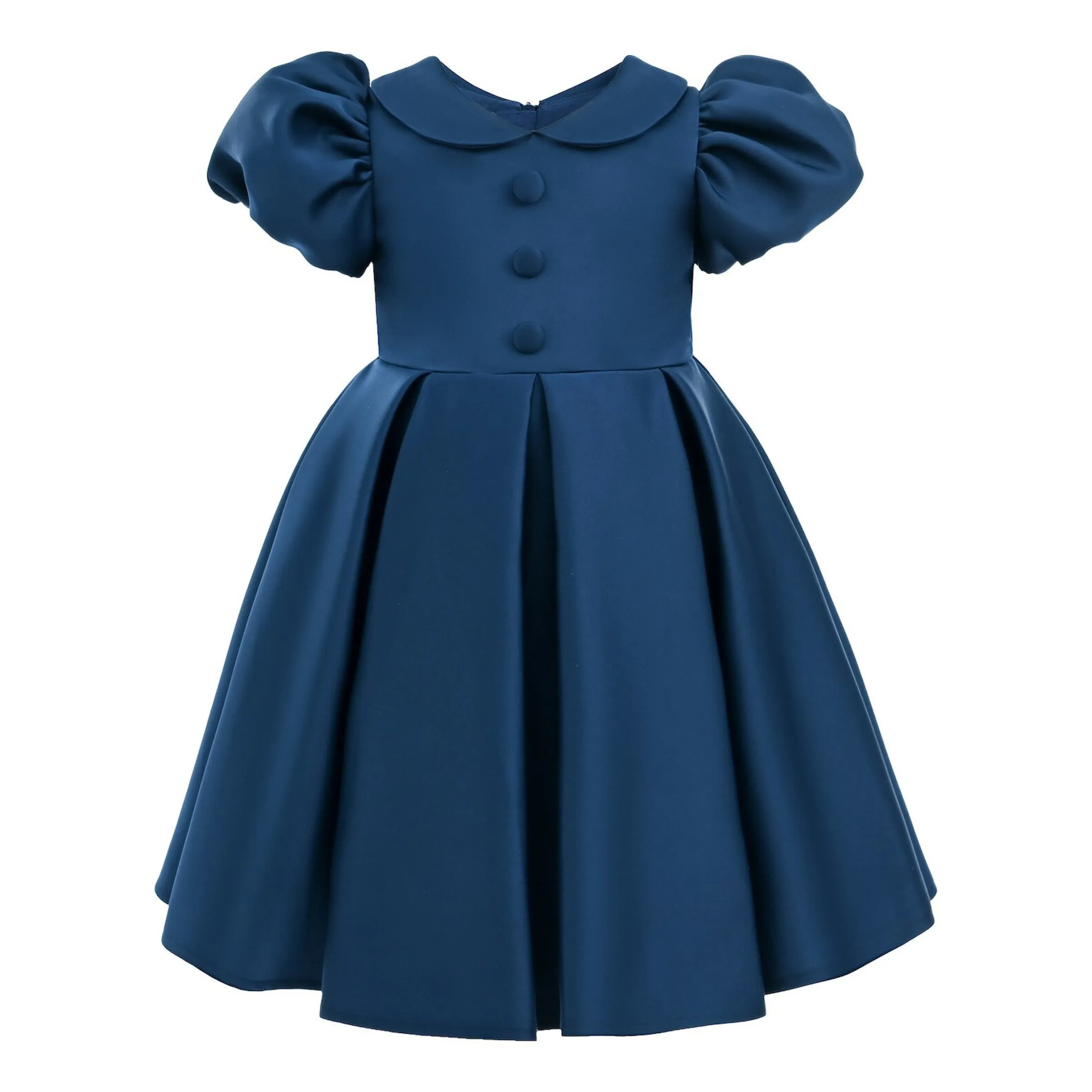 Navy Barrymore Teacup Button Dress
