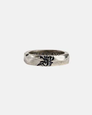 Nialaya Men's Carved Vintage Silver Ring