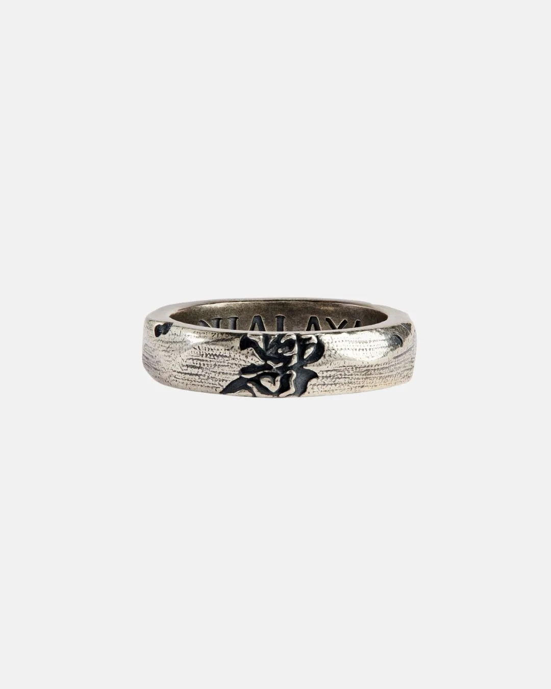 Nialaya Men's Carved Vintage Silver Ring