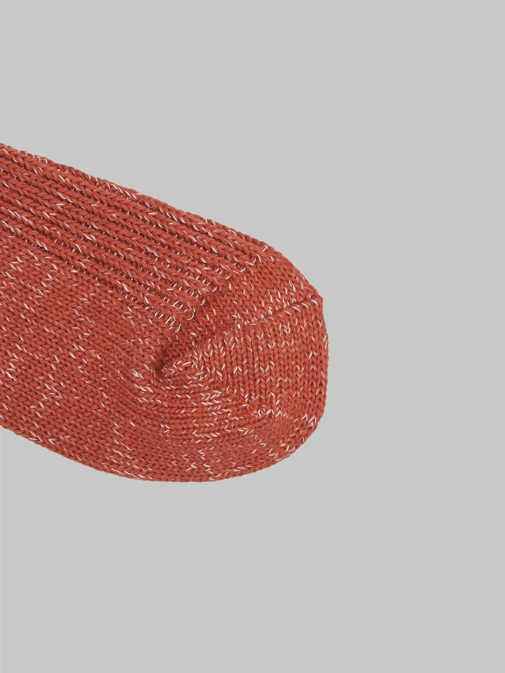 Nishiguchi Kutsushita Hemp Cotton Ribbed Socks Boston Brick