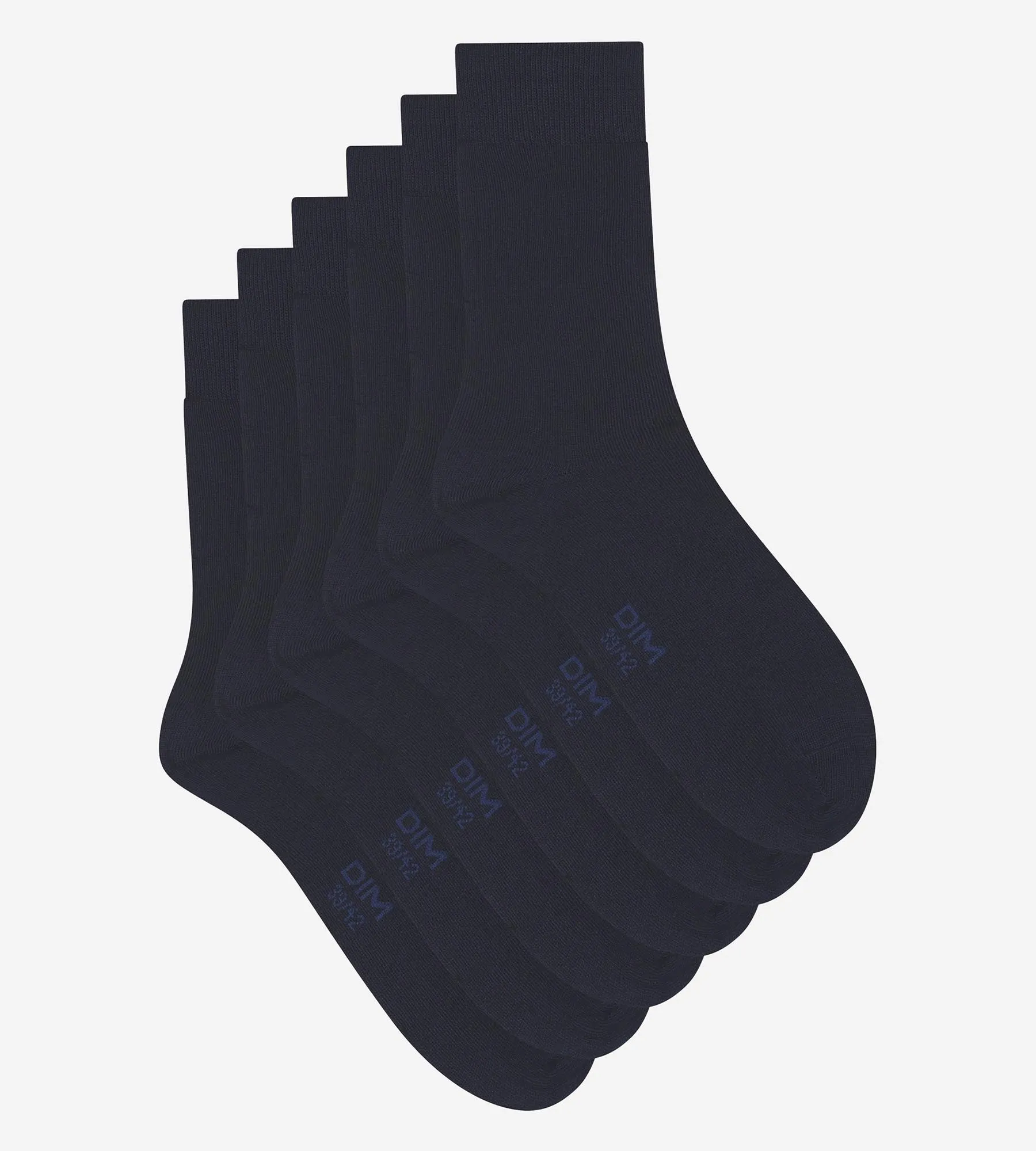 Pack of 3 Pairs of Dim Navy Cotton Comfort Men's Socks